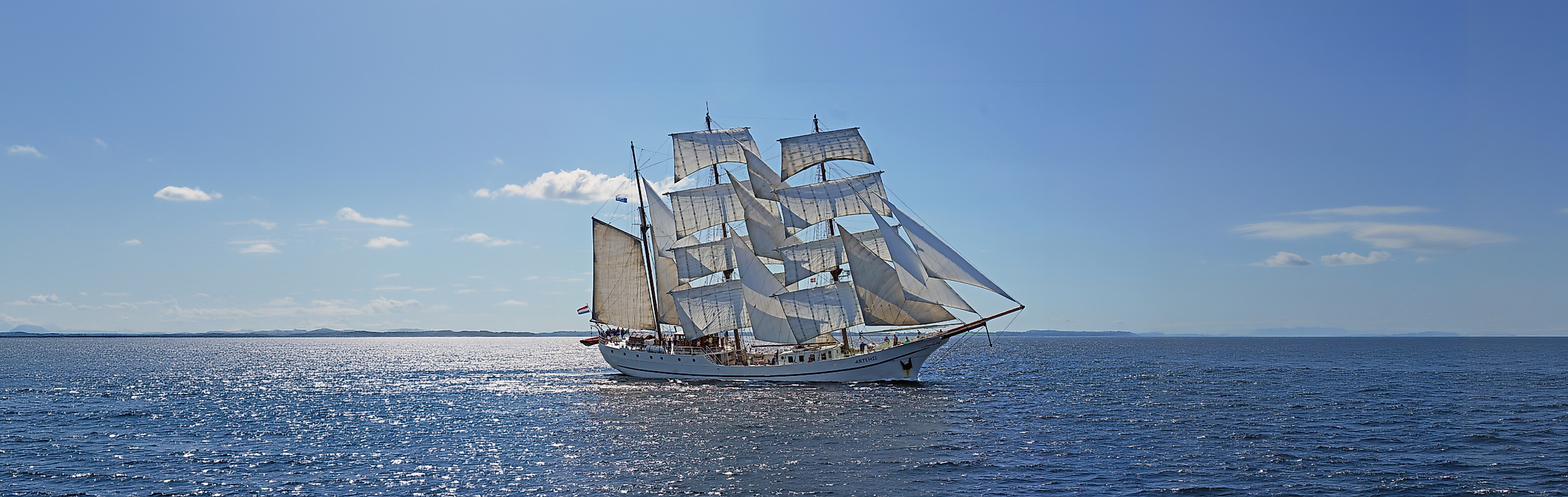 Port anniversary arrival parade on the three-masted Sailing Ship Artemis