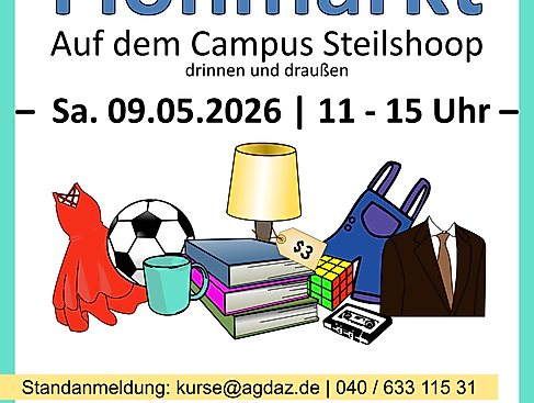 Flohmarkt auf dem Campus Steilshoop