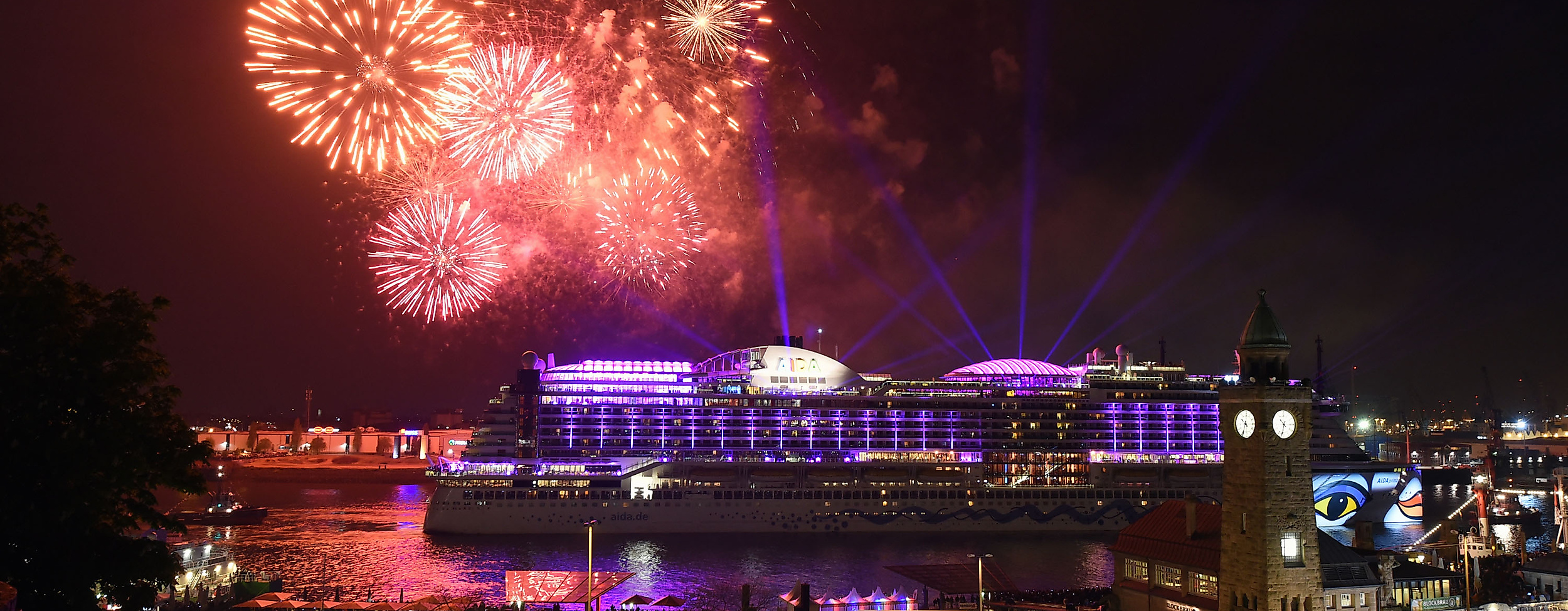 AIDA fireworks Port Anniversary