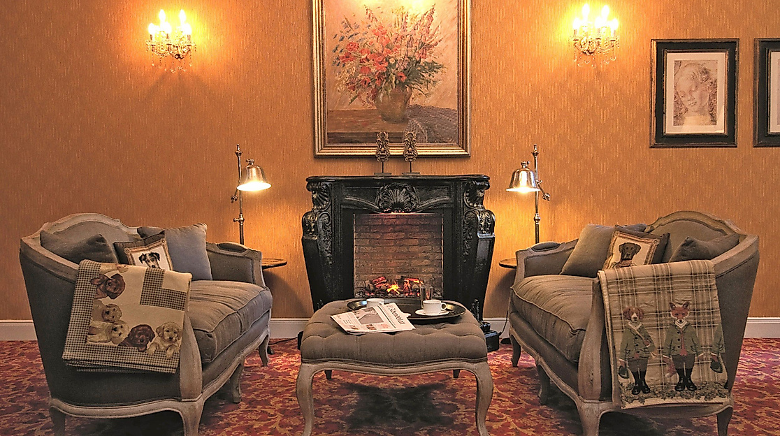 Hotel City House Hamburg: Fireplace lounge