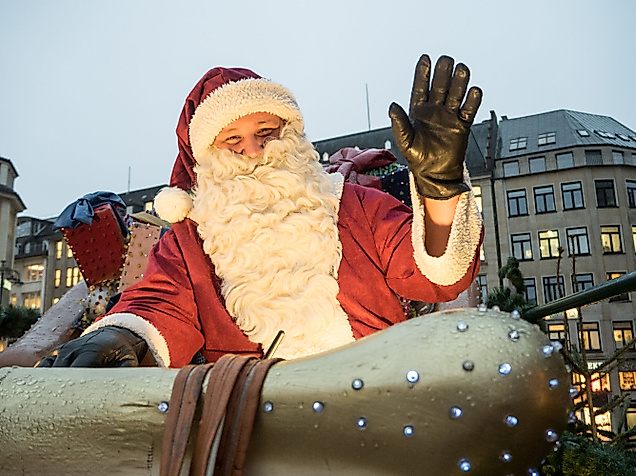 Fliegender Weihnachtsmann Hamburg