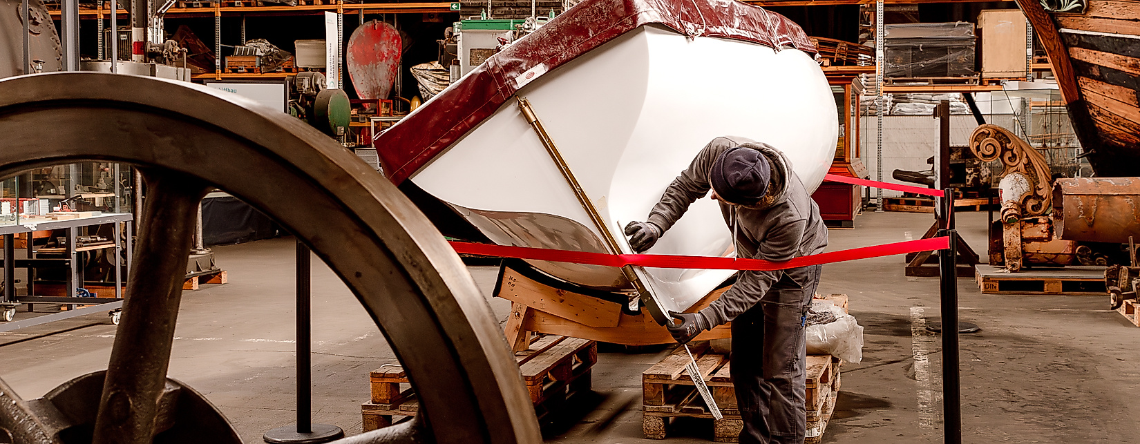 Deutsches_Hafenmuseum_im Aufbau, Standort Schuppen 50 A, Schaudepot, 2024, © SHMH, Foto Jérome Gerull.04.web