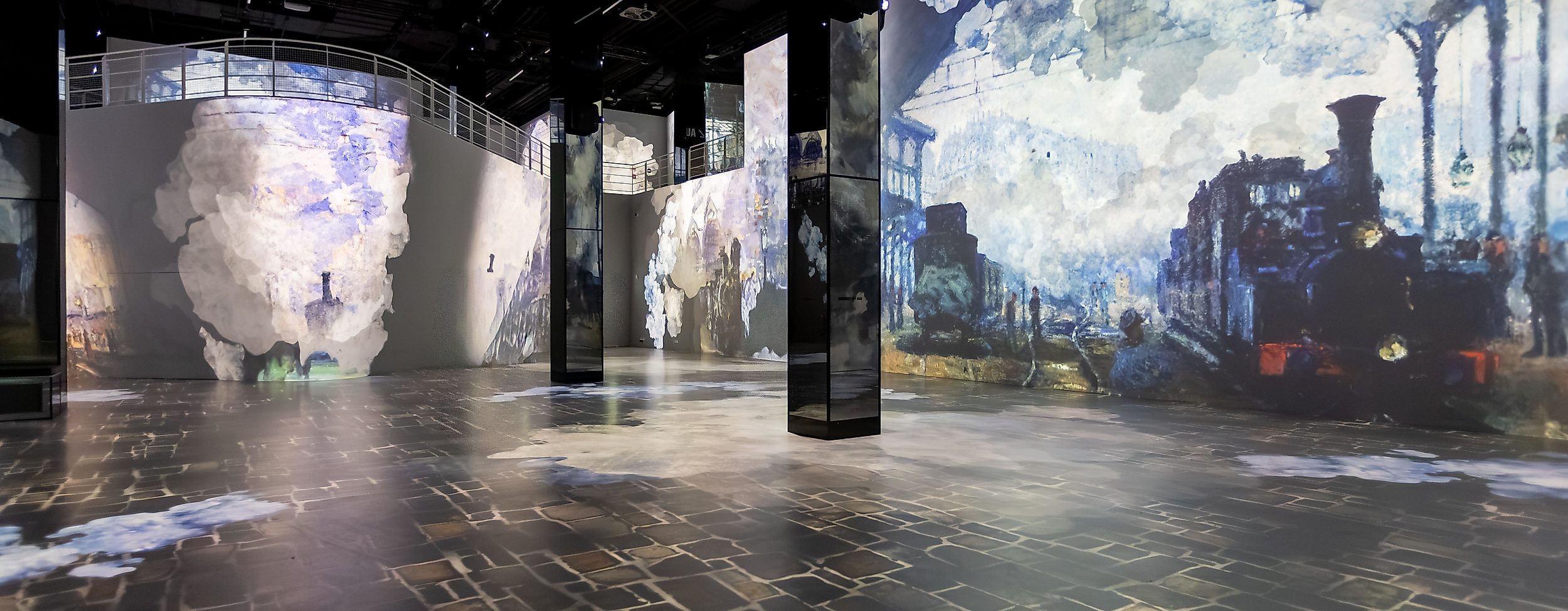 Impressionist Projections in a Contemporary Art Installation