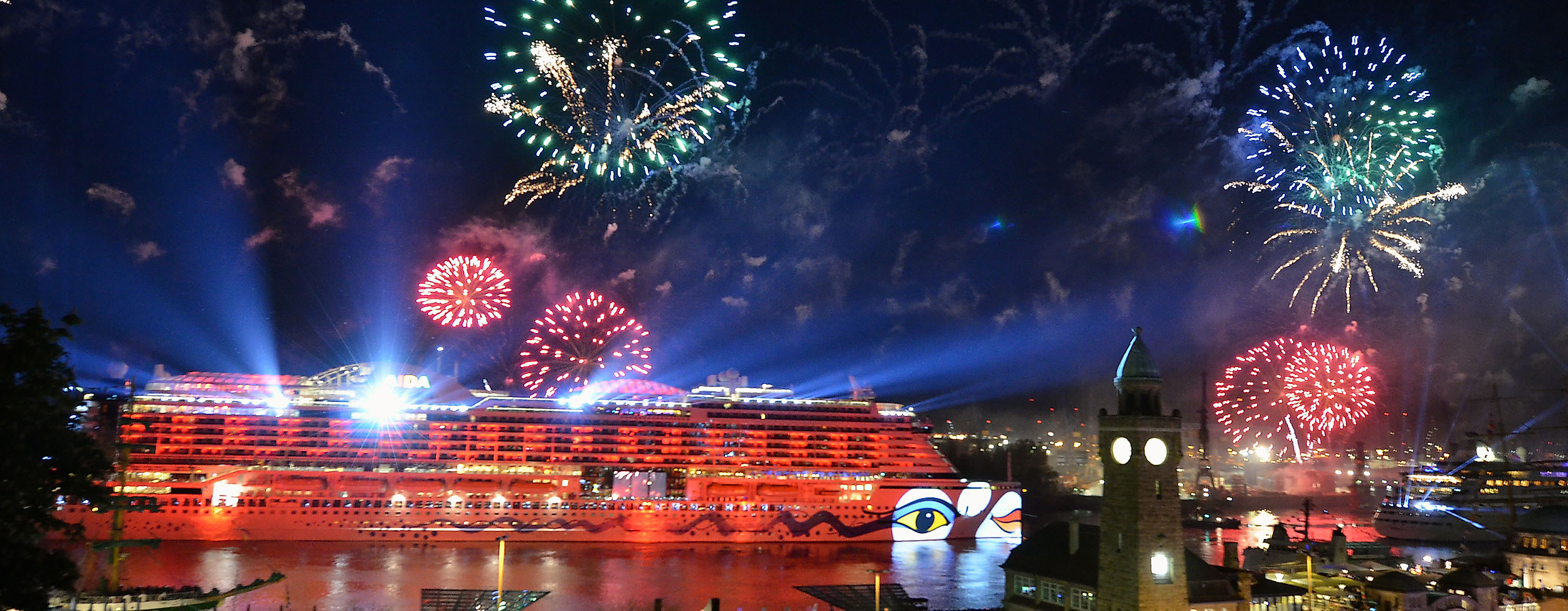 AIDA fireworks Port Anniversary