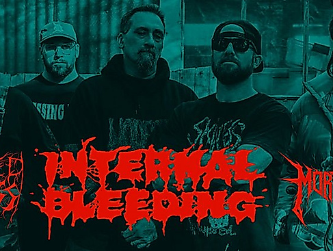 Konzertposter von Internal Bleeding (US), Cursed Abyss, Mortalith im Bambi Galore am 22.08.2026