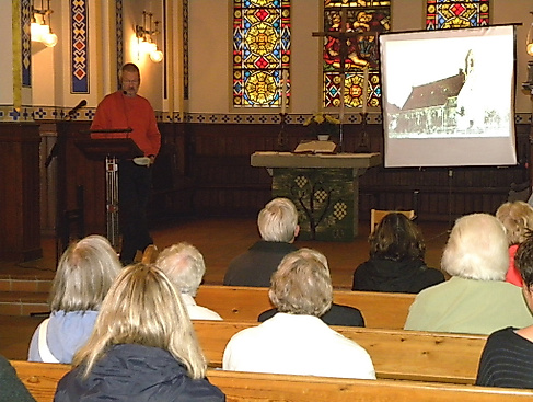 Vortrag in einem Denkmal